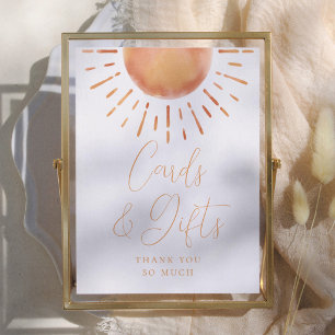 Poster Cartes et Cadeaux pour Baby Shower "Petit Rayon de