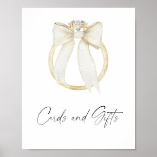 Poster Cartes et cadeaux pour la nuptiale de Bow & Ring