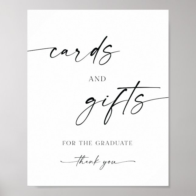 Poster Cartes et cadeaux pour les diplômés (Devant)