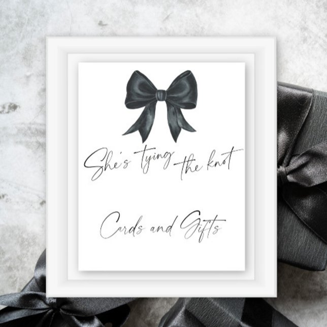 Poster Cartes et cadeaux pour nuptiale Black Bow (Créateur téléchargé)