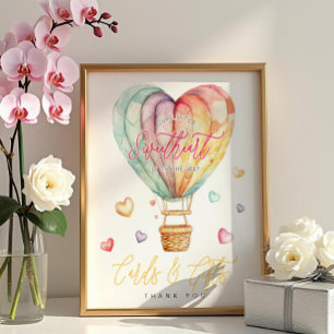 Poster Cartes et cadeaux pour petits Baby showers amoureu