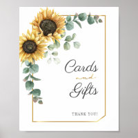 Cartes et Cadeaux Rustiques Tournesol Floral Eucal