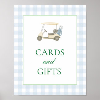 Poster Cartes et cadeaux Signe Thème de golf