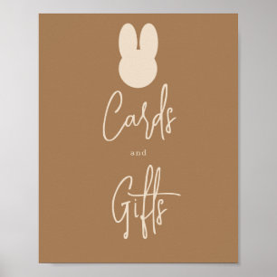 Poster Cartes et cadeaux simples de lapin
