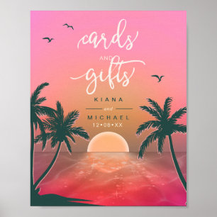 Poster Cartes et cadeaux Sunrise de l'île tropicale ID581