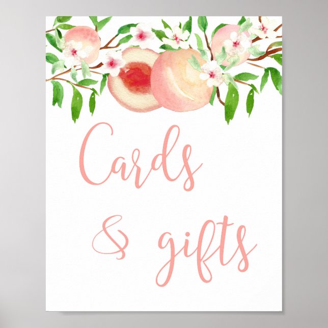 Poster Cartes et cadeaux Table Douche ou signe d'annivers (Devant)