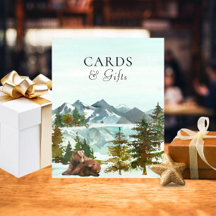 Poster Cartes et cadeaux Table Ours d'aventure Baby showe