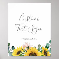 Cartes et Cadeaux Tournesol Rustique Enseigne Text