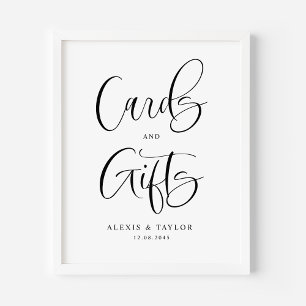Poster Cartes et Mariage de cadeaux Black Cute