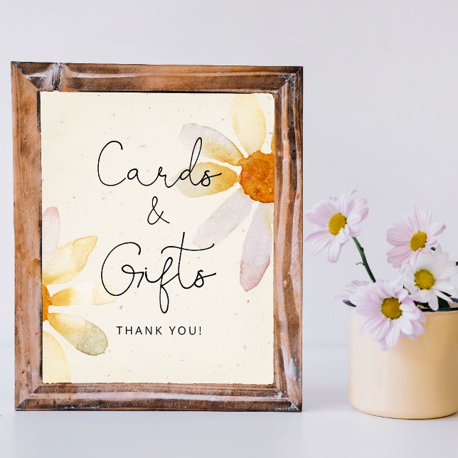 Poster Cartes florales et cadeaux aquarelle de fleurs sau (Créateur téléchargé)