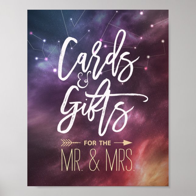 Poster Cartes mariages Cadeaux Star Galaxy Constellation (Devant)