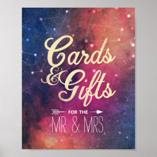 Poster Cartes mariages Cadeaux Star Galaxy Constellation