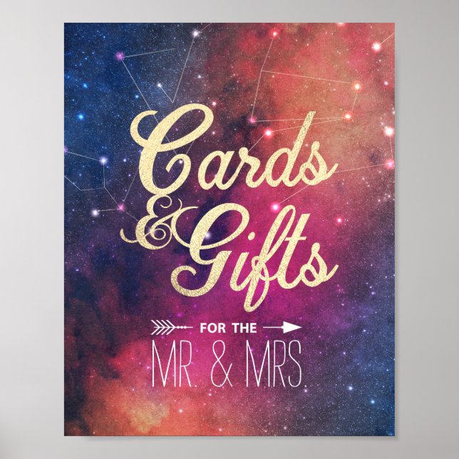 Poster Cartes mariages Cadeaux Star Galaxy Constellation (Devant)