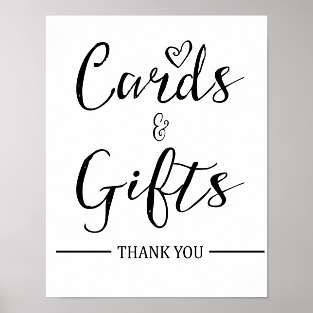 Poster Cartes modernes de calligraphie et imprimé cadeau (Devant)