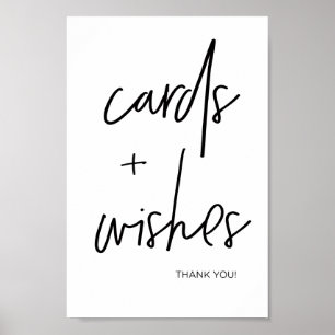 Poster Cartes modernes + Voeux Envie de bien Mariage Sign