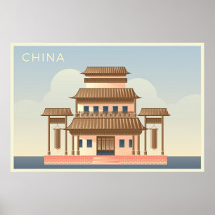 Poster Cartes postales chinoises