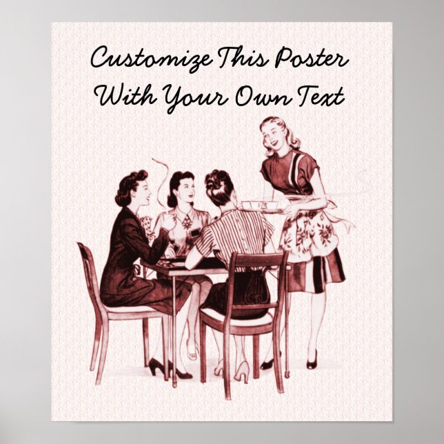 Poster Cartes rétros et café (Devant)