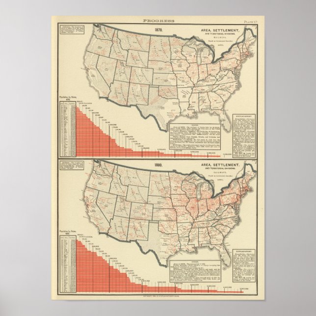 Poster Cartes thématiques des États-Unis (Devant)