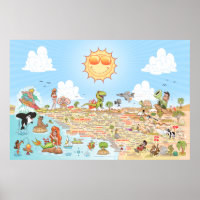 Poster Cartographie de la Californie du Sud