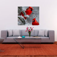 Carton brillant Oiseaux Cardinaux Rouges Les Anges