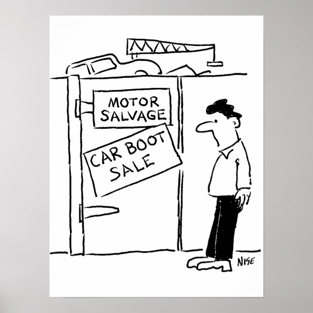 Poster Carton de vente de la voiture de la casse voiture  (Devant)