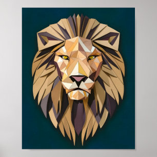 Poster Carton Lion Majesty