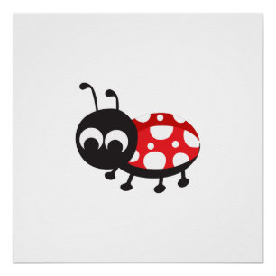 Poster Carton mignon Ladybug