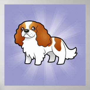 Poster Cartoon Cavalier King Charles Spaniel