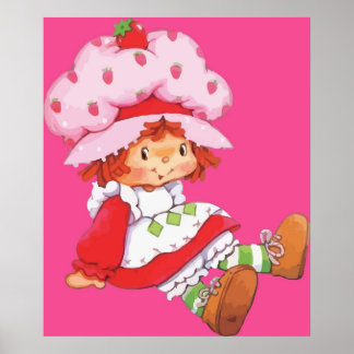 Poster Cartoon fraise Vintage Retro 80s 1980s