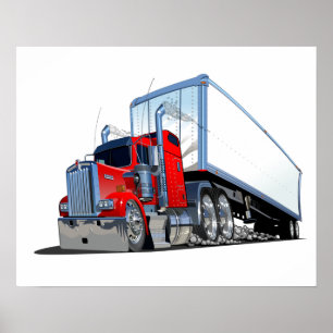 Poster Cartoon truck