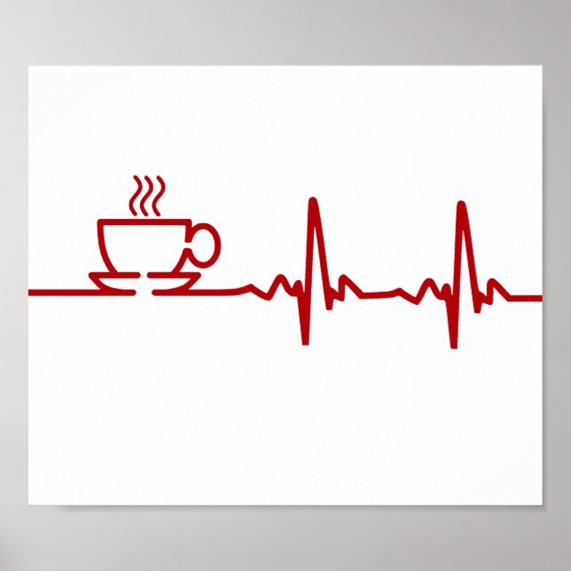 Poster Cartouche de café du matin EKG (Devant)