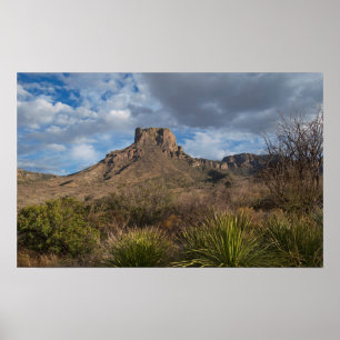 Poster Casa Grande Peak, Chisos Basin, Big Bend