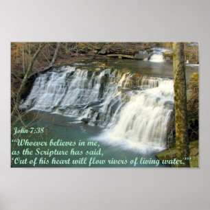Poster Cascade avec John 7:38