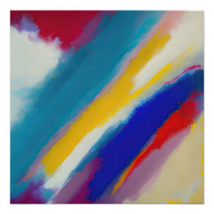 Poster "Cascade Azur" Art Abstrait