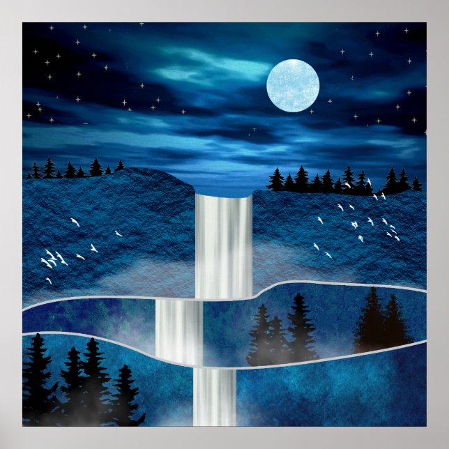 Poster Cascade Bleue (Devant)