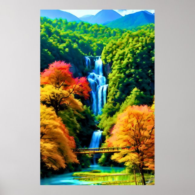 Poster Cascade chinoise (Devant)