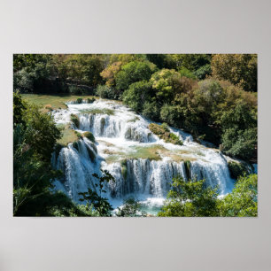 Poster Cascade dans le Parc national de Krka - Dalmatie, 