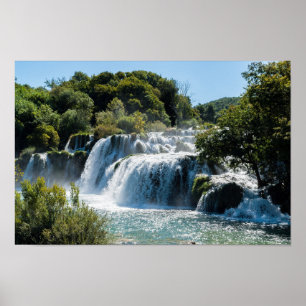 Poster Cascade dans le Parc national de Krka - Dalmatie, 