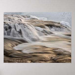 Poster Cascade de Godafoss, hiver, Islande 3