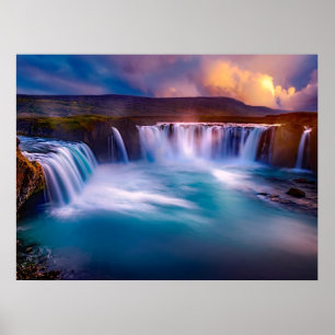Poster Cascade de Godafoss Islande