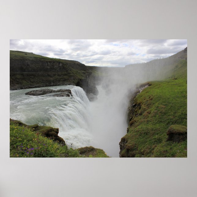 Poster Cascade de Gulfoss (Devant)