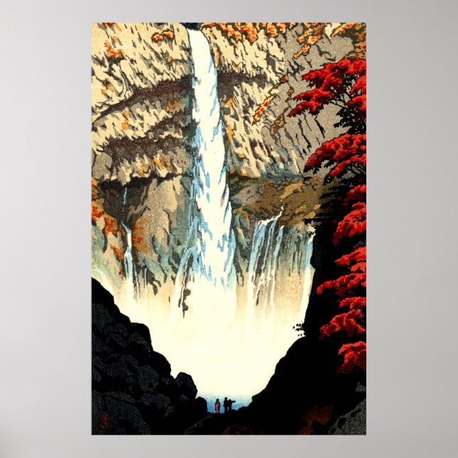 Poster Cascade De Kegon À Nikko Kasamatsu Shiro 1952 (Devant)