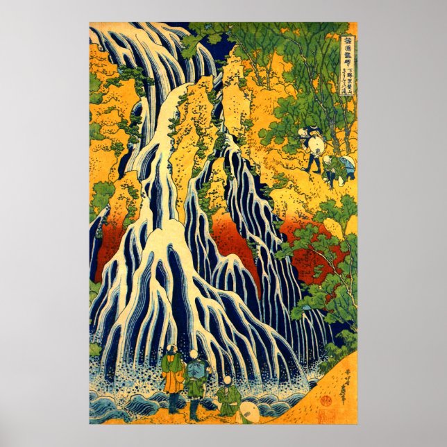 Poster Cascade de Kirifuri au Mont Kurokami à Shimotsuke (Devant)
