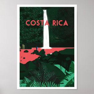 Poster Cascade de La Paz, Costa Rica   Poste Vintage voya