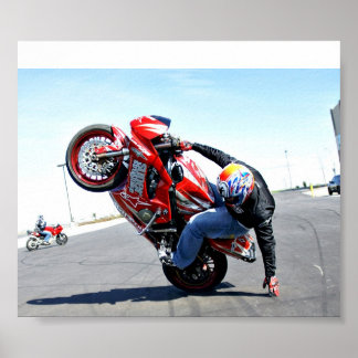 Poster Cascade de moto