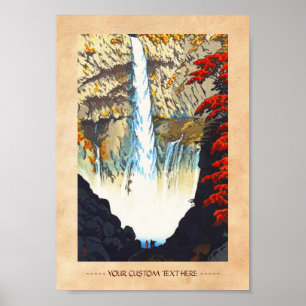 Poster Cascade de Shiro Kasamatsu Kegon À Nikko hanga