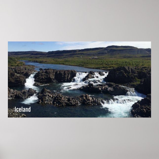 Poster Cascade d'Islande (Devant)