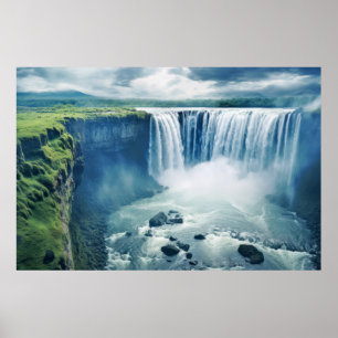 Poster Cascade Majestic Beau Paysage