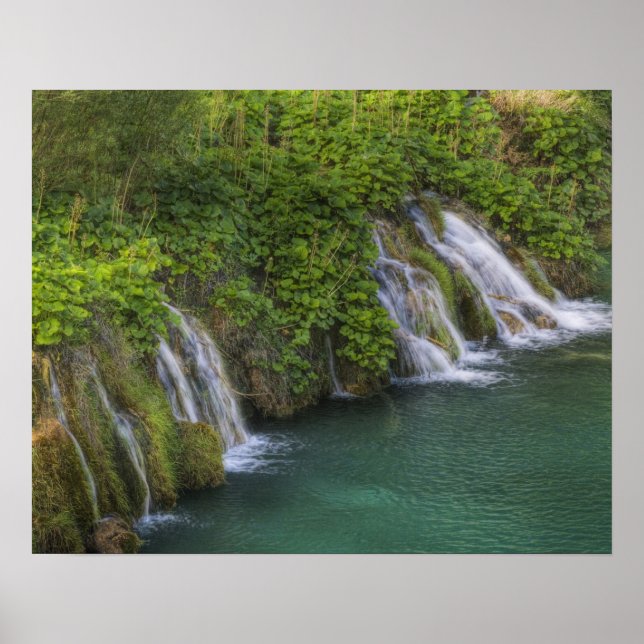 Poster Cascade, parc national des lacs Plitvice et (Devant)