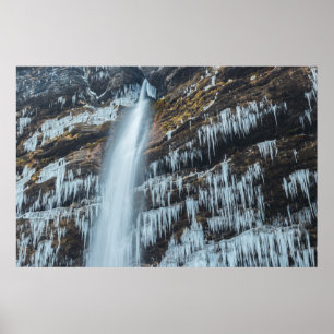 Poster Cascade Peričnik à Mojstrana, Slovénie